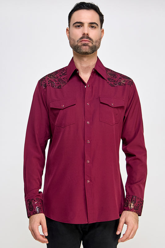 Men's Graphic Casual Snap Button Shirts (S-XXXL / 1-2-2-2-1-1) 9 PCS