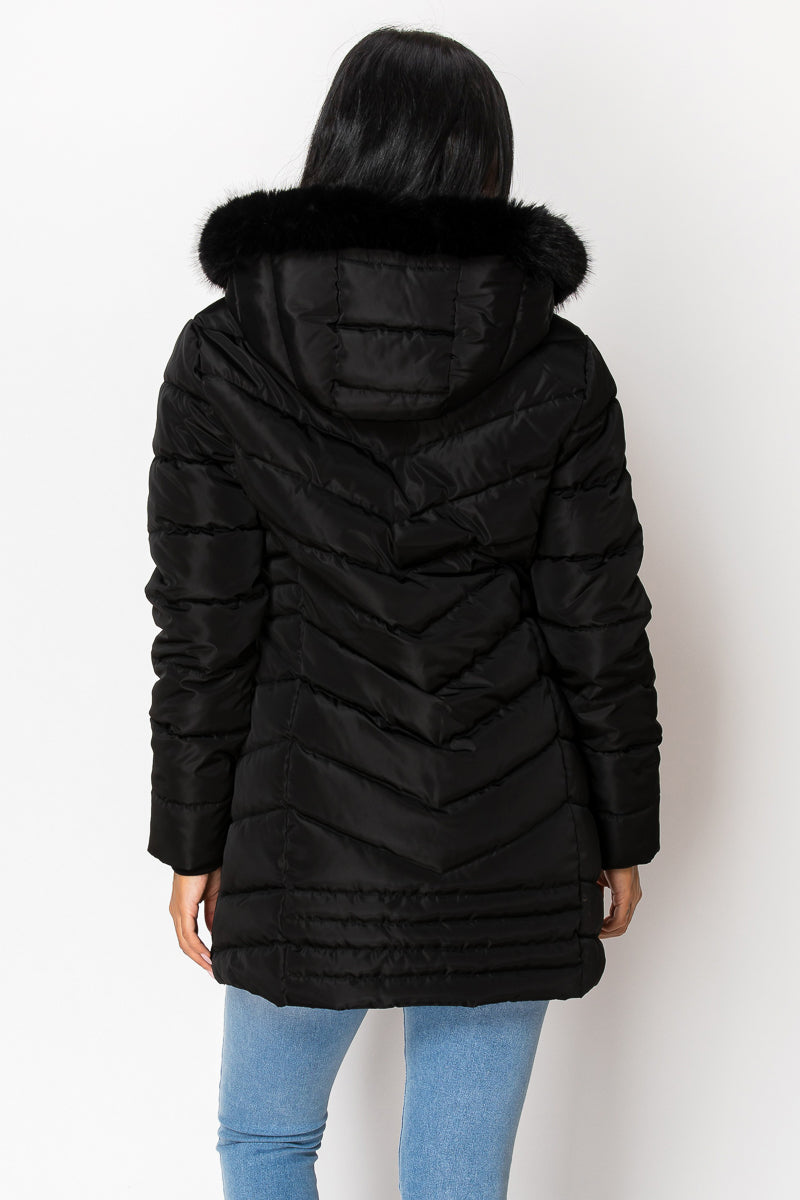 Women's long Sherpa Hoody Jacket (S-M-L-XL-2XL / 2-3-3-2-2) 12 pcs