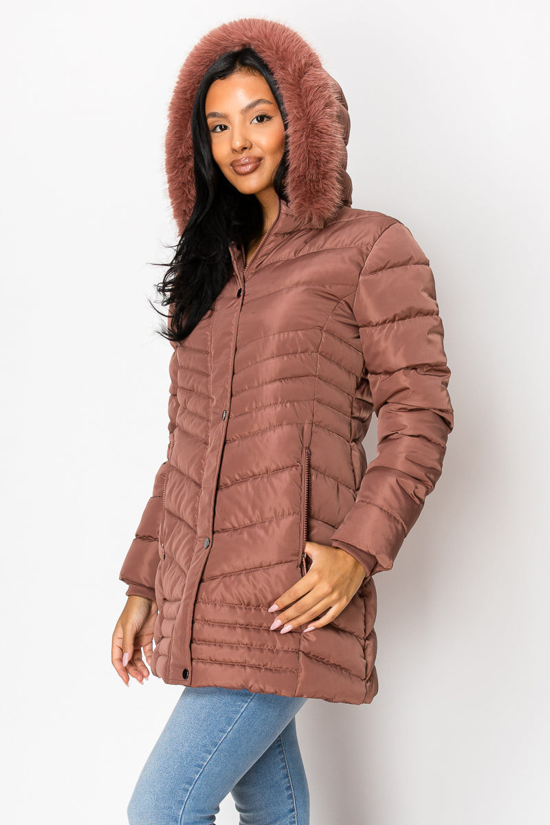 Women's long Sherpa Hoody Jacket (S-M-L-XL-2XL / 2-3-3-2-2) 12 pcs