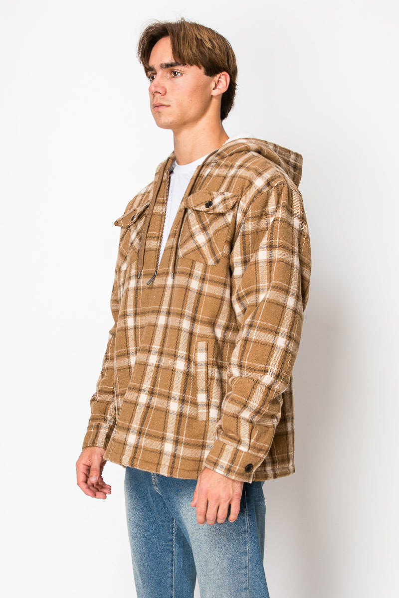 Men's Flannel Hoody Jackets (S-M-L-XL-2XL / 1-3-4-3-1) 12 PCS