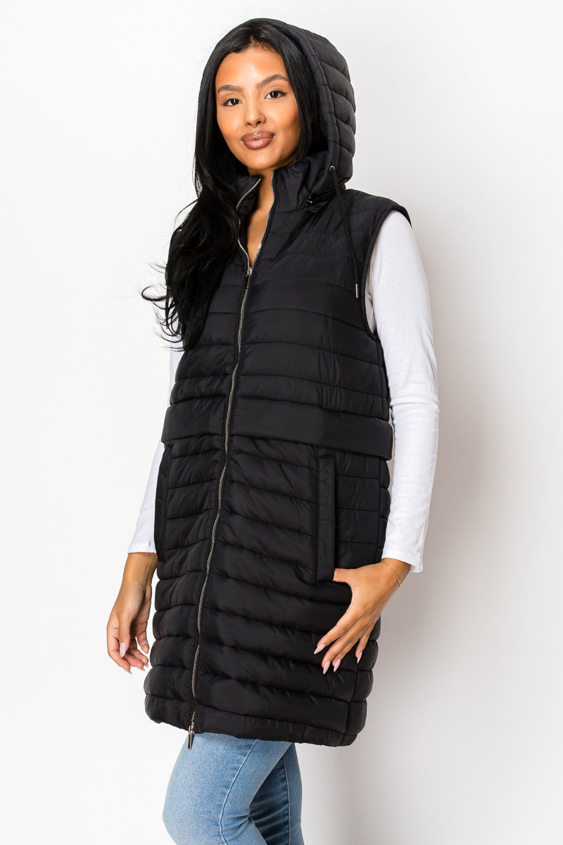 Women's long Vest with Hoody Jacket (S-M-L-XL-2XL / 2-4-3-2-1) 12 pcs