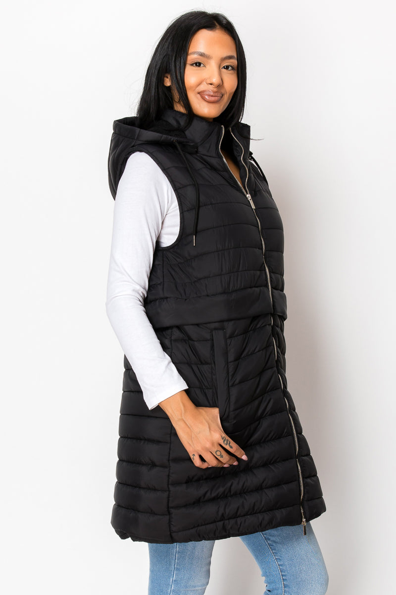 Women's long Vest with Hoody Jacket (S-M-L-XL-2XL / 2-4-3-2-1) 12 pcs