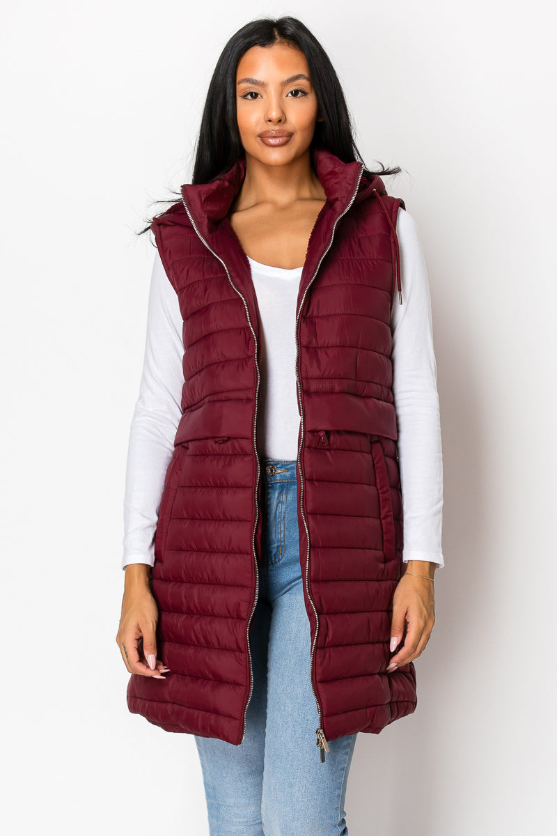 Women's long Vest with Hoody Jacket (S-M-L-XL-2XL / 2-4-3-2-1) 12 pcs