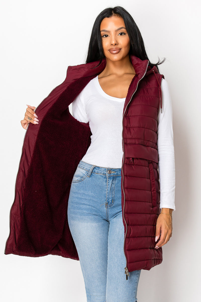 Women's long Vest with Hoody Jacket (S-M-L-XL-2XL / 2-4-3-2-1) 12 pcs