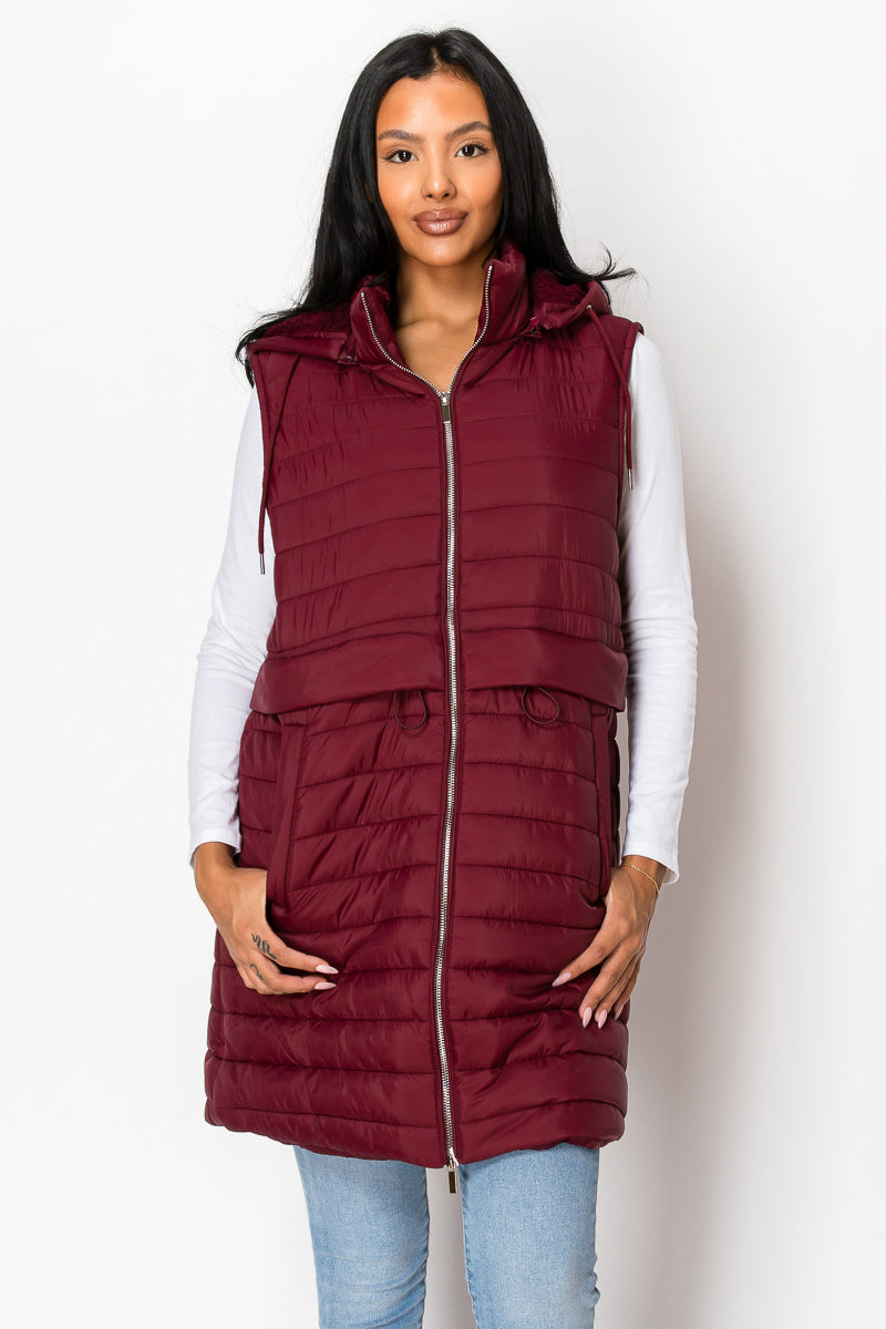 Women's long Vest with Hoody Jacket (S-M-L-XL-2XL / 2-4-3-2-1) 12 pcs