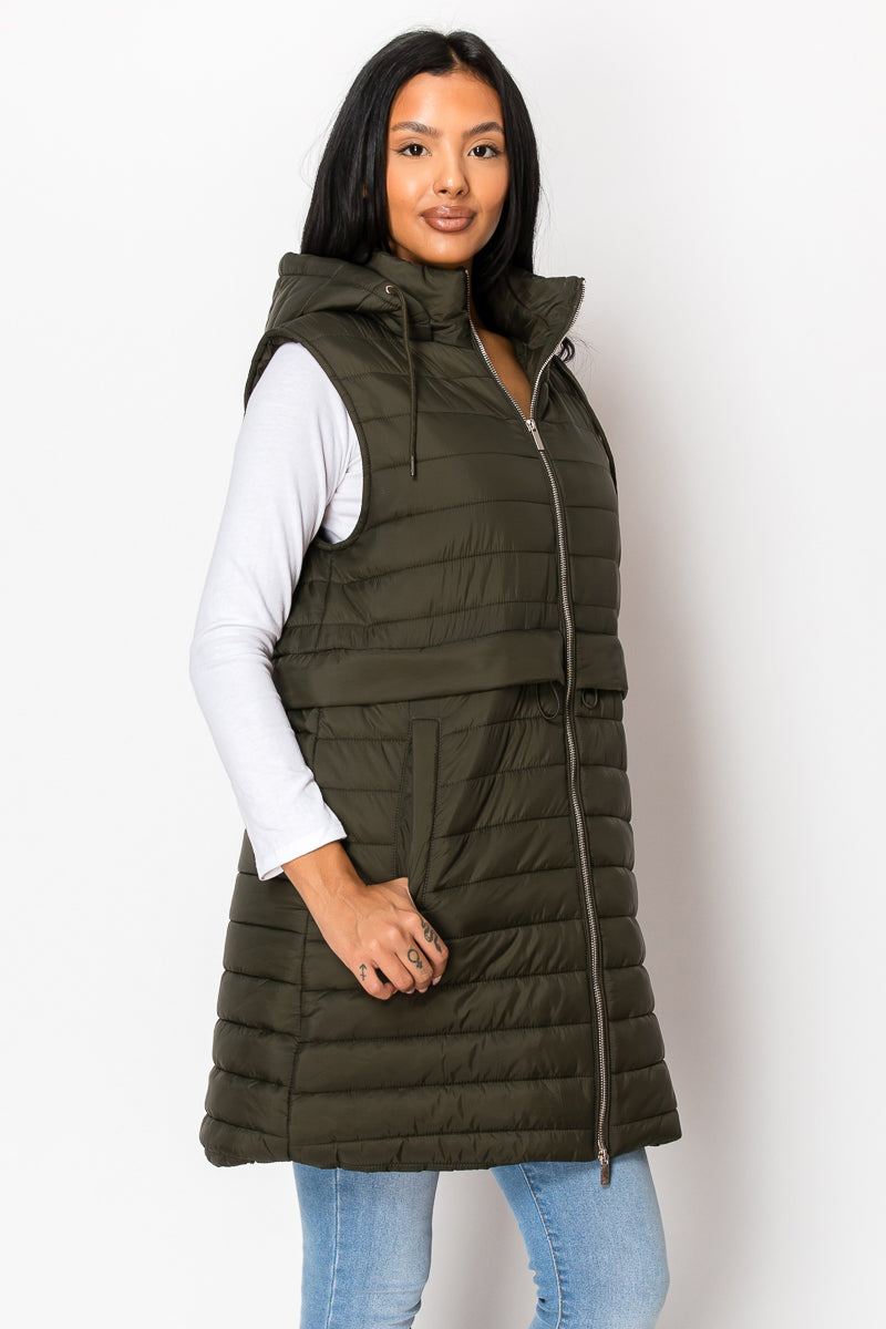 Women's long Vest with Hoody Jacket (S-M-L-XL-2XL / 2-4-3-2-1) 12 pcs