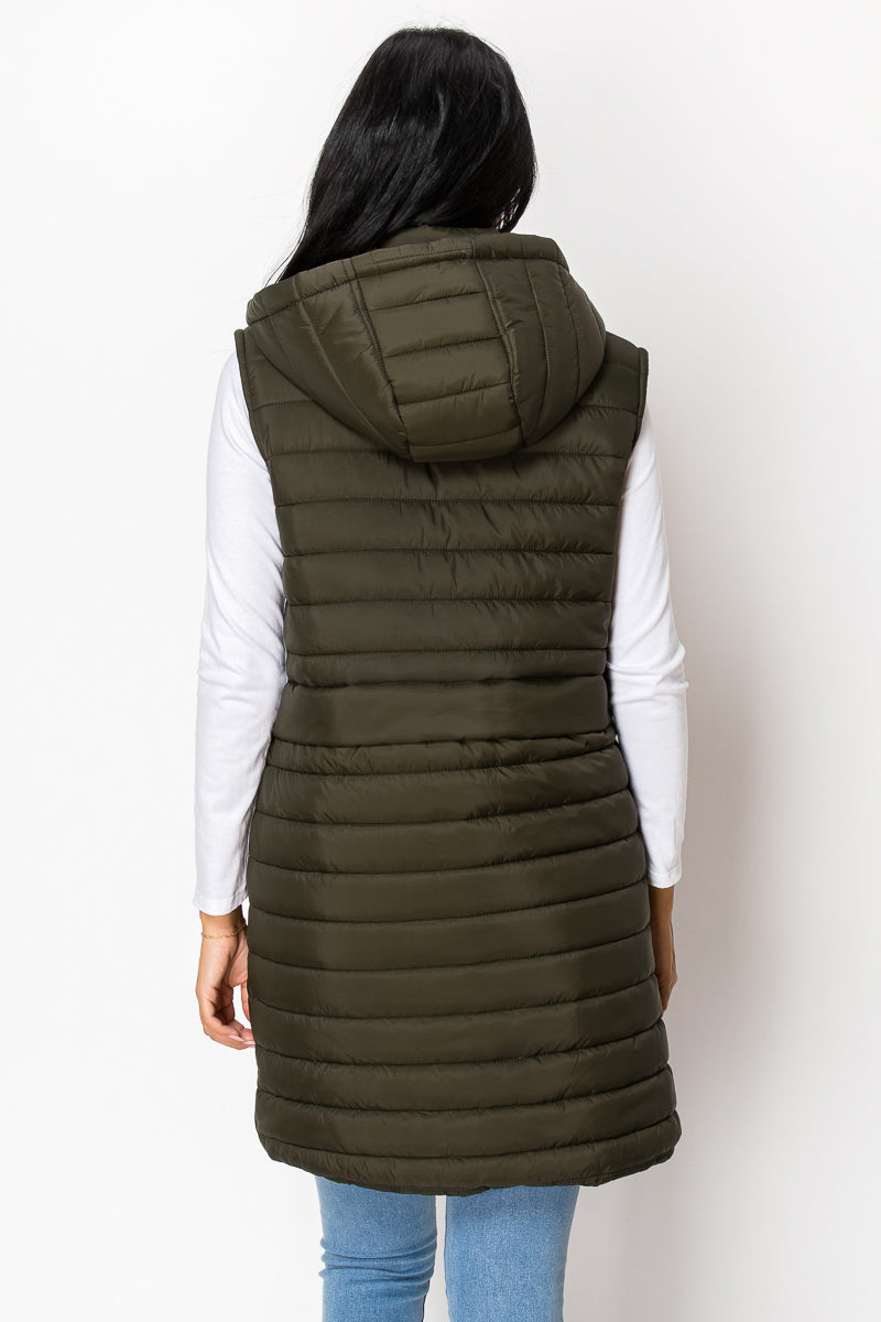 Women's long Vest with Hoody Jacket (S-M-L-XL-2XL / 2-4-3-2-1) 12 pcs