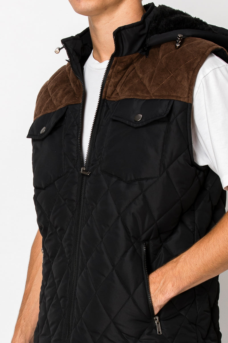 Men's Vest With Sherpa Inside (S-M-L-XL-2XL / 3-7-7-4-3) 24 PCS