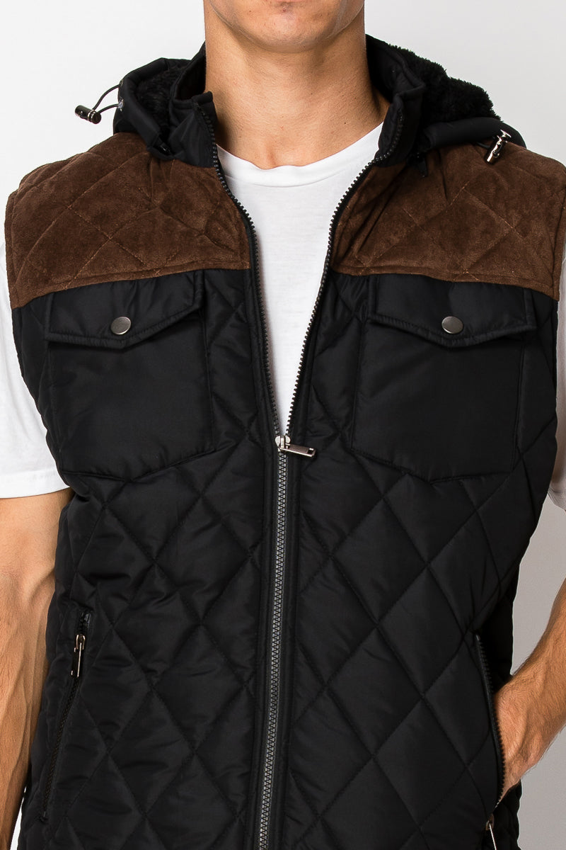 Men's Vest With Sherpa Inside (S-M-L-XL-2XL / 3-7-7-4-3) 24 PCS