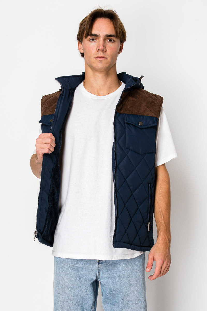 Men's Vest With Sherpa Inside (S-M-L-XL-2XL / 3-7-7-4-3) 24 PCS